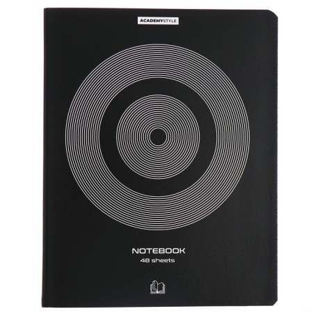 A notebook of 96 sheets in the Black and White cage, cover coated cardboard, double selective UV-lak, mix-5