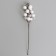 Decorative berries on a stick, white, 4.5 × 4.5 × 20 cm