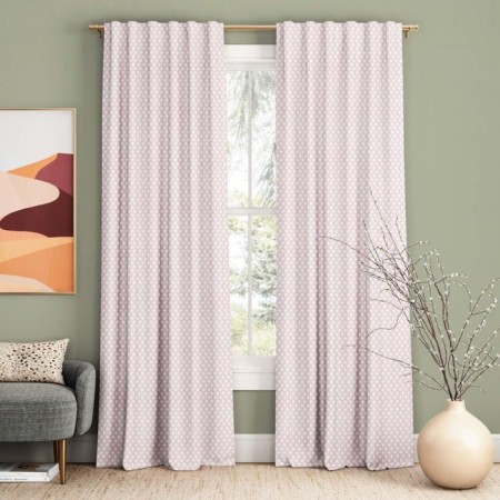 Set of curtains "Hindi", size 170x270 cm, pink color, 2 pcs