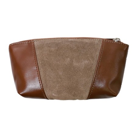 Lightning cosmetic bag, brown color-1