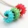 Dog toy "Rings with spikes on a suction cup", 40 cm, green/blue/red