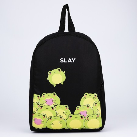 School textile “frogs”, 38x14x27 cm, black color-1