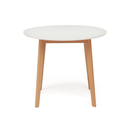Dining table Bosco (Bosos) Buk/MDF, White/Natural D900-2