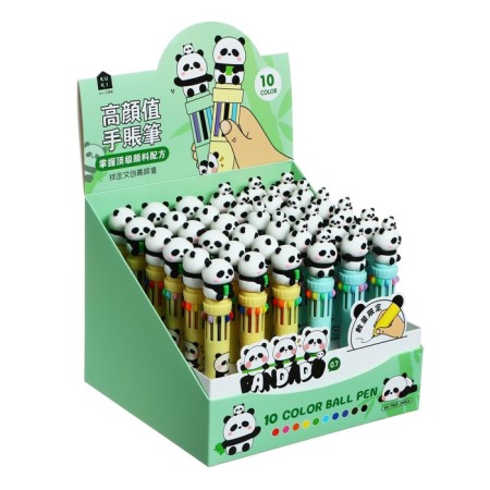 Handle Automatic Ball 10 color, rod 0.7 mm, "panda", mix-6
