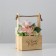 Wooden Kashpo, 15 × 12 × 9.5 (25) cm "Happy Birthday", handle rope, engraving