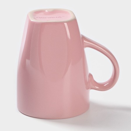 Ceramic share mug "Pastel", 280 ml, pink color-2