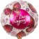 Foil ball 18 "Happy Birthday!", Butterflies