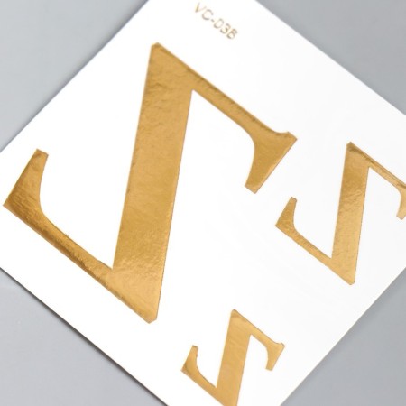 Tattoo on the body Gold "Letter - Z" 6x6 cm-2