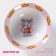 Plate ceramic deep shade “bunny's paw”, 400 ml, d = 15 cm, white color