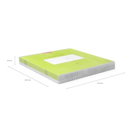A notebook of 18 sheets in the Erichkrause Bright "Classic" line, cover coated cardboard, offset block, green-5