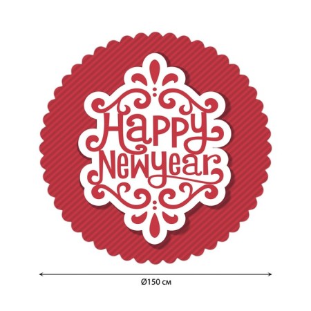 The tablecloth "New Year's style", round, Saten, d = 150 cm-1
