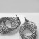 Earrings Metal "Weave" thread, color silver
