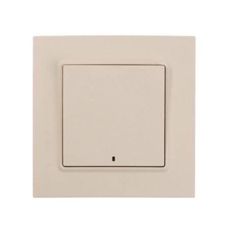 Tot Elegant switch, 10 a, 1 cl., With backlight, hidden, beige-2