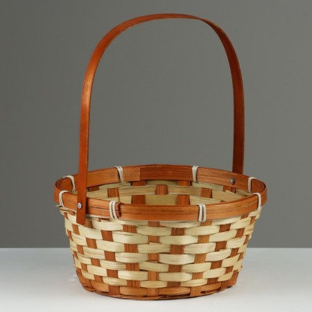 Wicker basket, d21 x 10/24 cm, bamboo