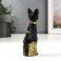 Polystone souvenir "Black cat with golden ears and paws" 12.5x5x3.7 cm