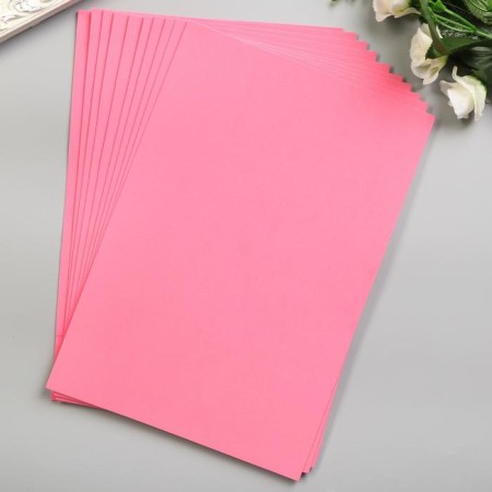 Foamiran "fuchsia" 1 mm (set of 10 sheets) A4 format format-2