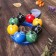 Musical instrument Marakas with balls and plates rainbow 25x13x5 cm mix