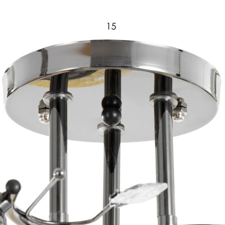 Svetogor chandelier "Sun" 3x60W e27 black chrome-6