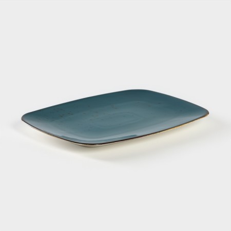 Ceramic “turquoise” dish, 27 × 19 cm-1