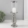 Ceramics candlestick, glass per 1 candle "Vitk" d = 7.5 cm silver 9.5x9.5x32 cm