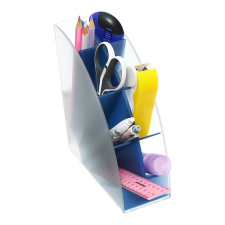 Organizer-stand table, DEVENTE. FAN, 175 x 155 x 63 mm, plastic, blue-5
