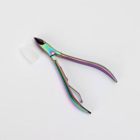 Manicure nippers for cuticle, 9.5 cm, blade length - 10 mm, chameleon color-2