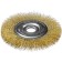 Disc “bison” brush 35187-150_z01, for ushm, brassized 0.3 mm, steel, 22.2x150 mm