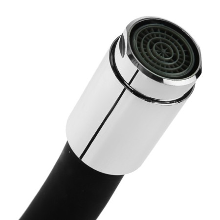 ACCOONA A4819F kitchen mixer, single -leaf, silicone spout, brass, black/chrome-2