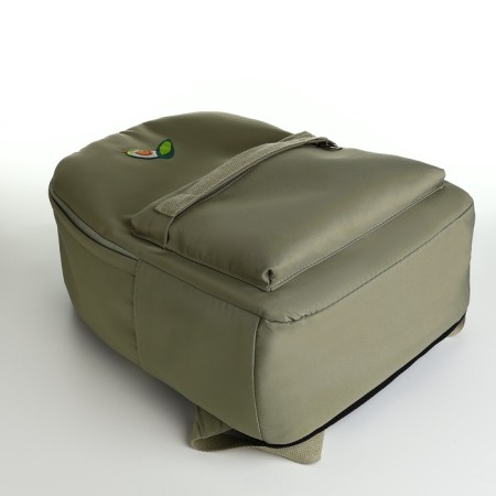 Youth backpack from lightning textiles, external pocket, handbag, green color-2