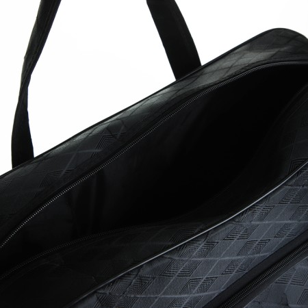Road bag with lightning, external pocket, long belt, black color-2
