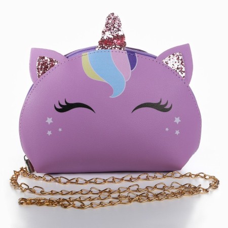 Children's bag for a girl "Magic unicorn" made of artificial leather-2