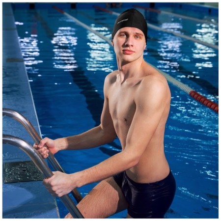 Шапочка для плавания взрослая ONLYTOP Swim, тканевая, обхват 54-60 см-5
