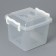 Container for storage with a lid, 4 l, 19.5 × 19.5 × 17.5 cm, transparent