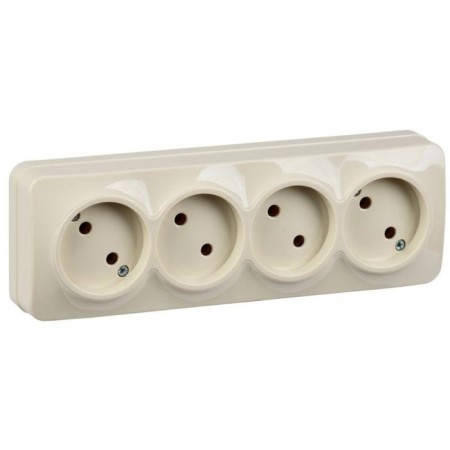 IEK ERH40-K33-10 GLORY, OP, 4 sockets, 10A, without grounding