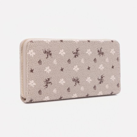 Women's wallet with lightning, beige color-1
