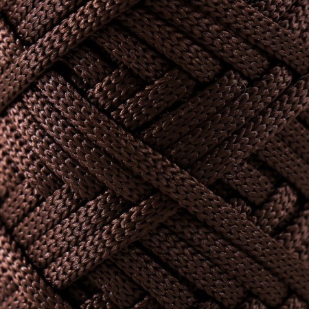 Knitting cord 100% polyester, width 4 mm 50m (chocolate)-2