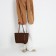 Bag Women's Tout with zipper, brown color