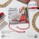 Bracelet-reinforcing "Red thread" YOUR DAILY LIFE Busin Shambhala, white color with silver, 7 cm