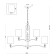 Suspended lamp Freya FR1007PL-12BS Riverside, 880x880x1555 mm, E14, 12x40W, brass color