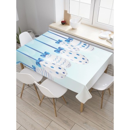 Tables on the table "Festive eggs", rectangular, Saten, size 120x145 cm