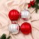 Set of balls plastic D-10 cm, 4 pcs "Marseillaise" silver red
