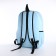 Youth backpack from textiles, 3 pockets, wallet, blue color