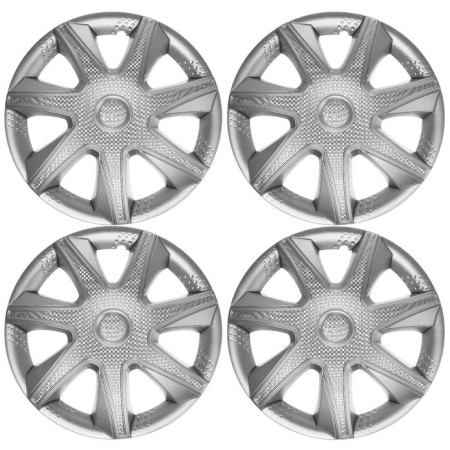 Wheel caps R16 "Joy", silver carbonate, set 4 pcs