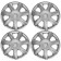 Wheel caps R16 "Joy", silver carbonate, set 4 pcs