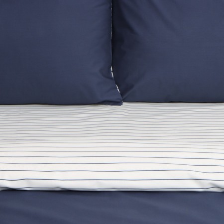 Bed linen Ethel 1.5sp Stripes: Blue, 143x215cm, 150x214cm, 50x70cm-2 pcs, perkal, 114 g/m2-10