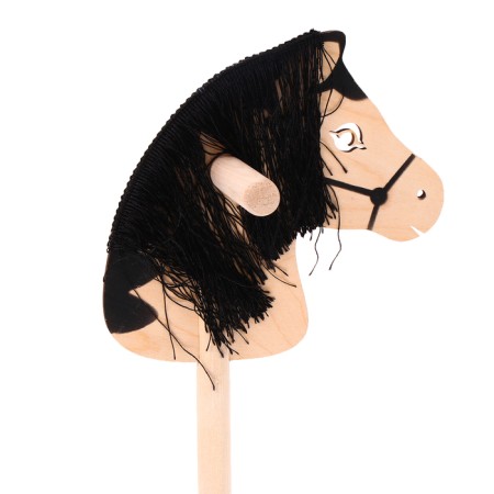 Toy "Horse on a stick" with hair, length: 100 cm-2