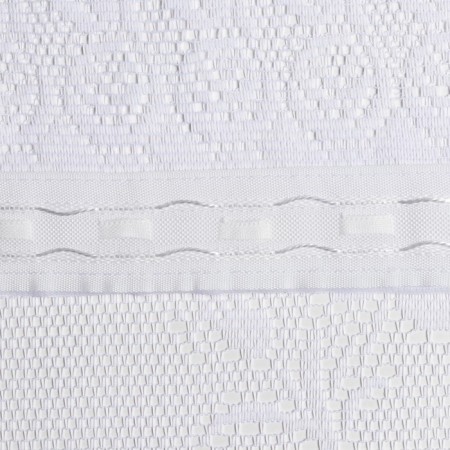 Curtain on the curtain tape, size 250x165 cm, white color, 100% polyester-2