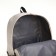 School backpack of textiles on a zipper, 3 pockets, white color