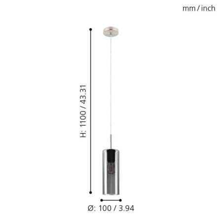 Selvino chandelier 1x15W E27-2
