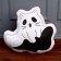 Soft toy "Ghost" with ears, white color